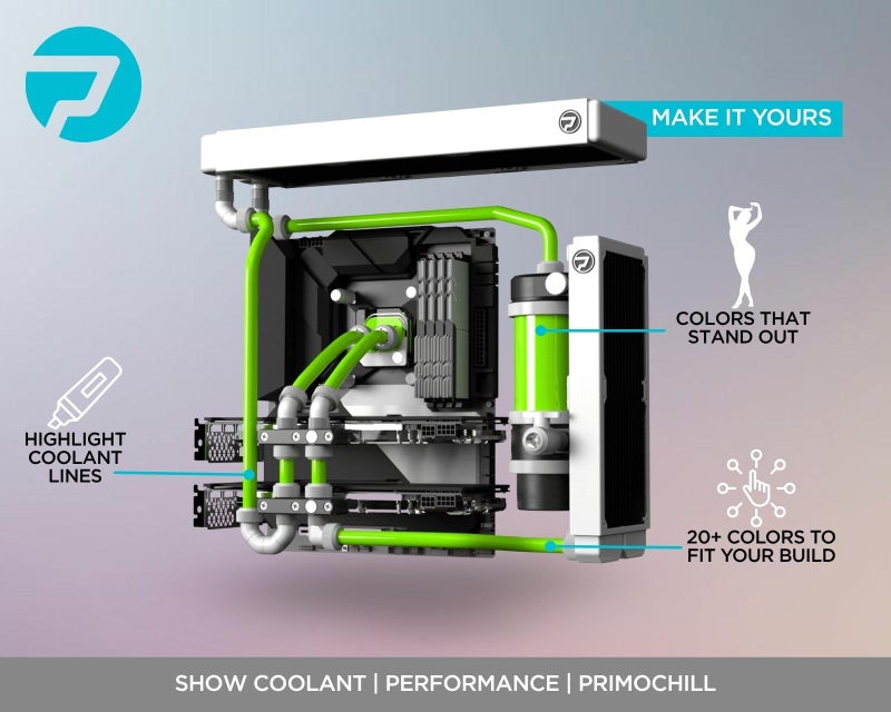 PrimoChill Opaque - Computer WaterCooling Show Coolant, Solid/Non-Transparent, Full Protection, Advanced User, PrimoPrep Included, Proudly Made in The USA (32oz/.9L) - UV Green SX - Image 3